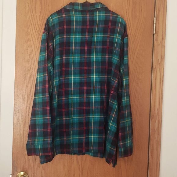 NWOT Lands' End Oversized Lightweight Flannel Plaid Sleep Shirt Sz XXL (50-52) - Picture 2 of 5